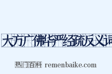 大方广佛华严经疏反义词是什么意思的图片
